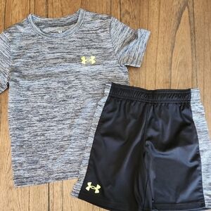 Under Armour Gray and Black Kids' Activewear Set